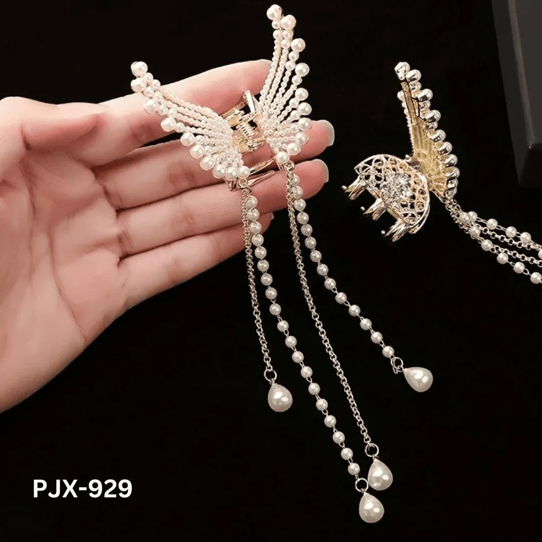 Butterfly Pearl Hair Claw