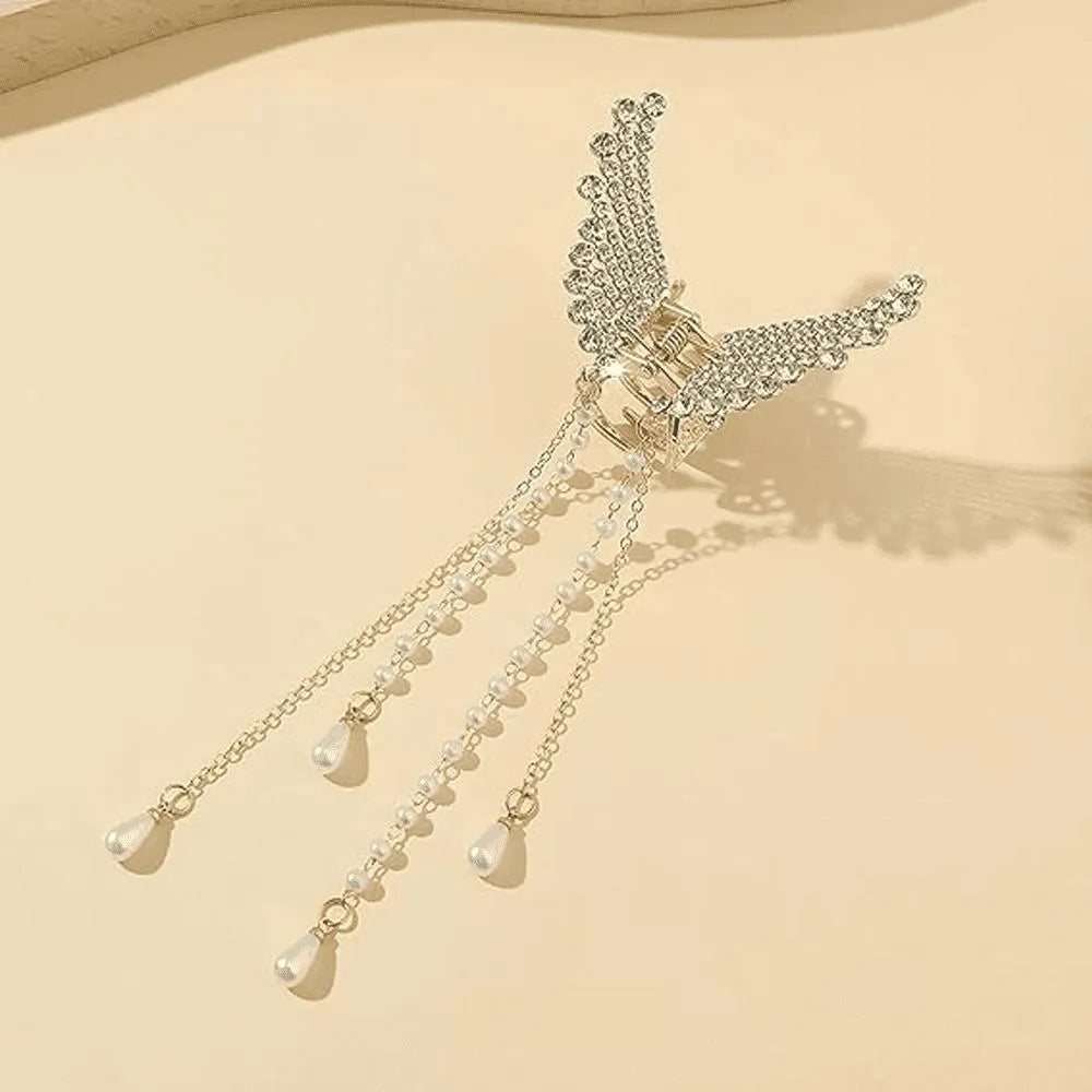 Butterfly Pearl Hair Claw