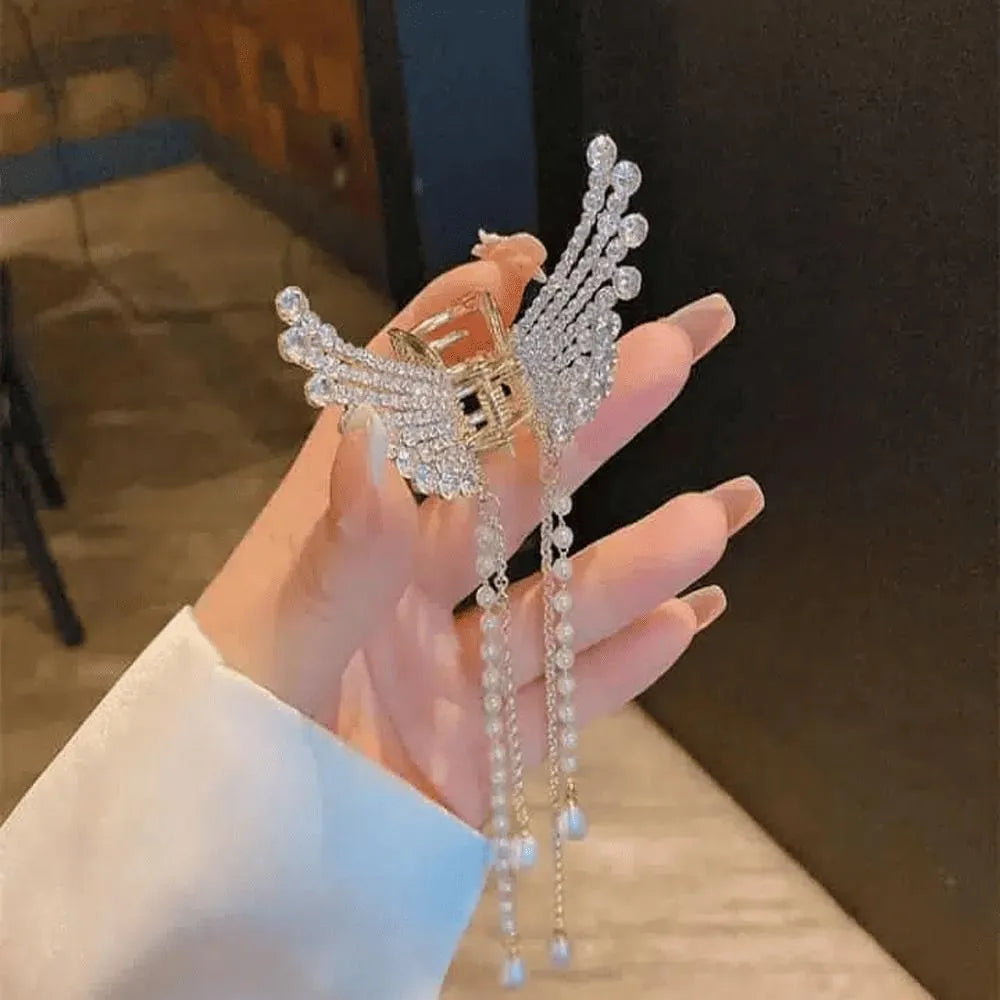 Butterfly Pearl Hair Claw