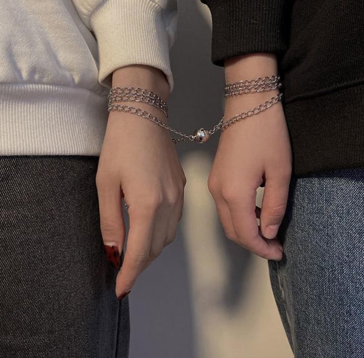 Matching Couple Bracelet Pendant Set