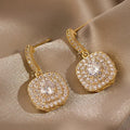 Elegant Gold Plated Drop Earrings