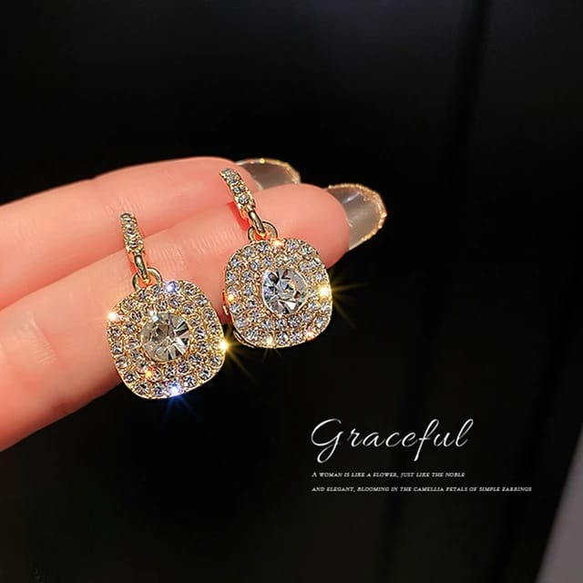 Elegant Gold Plated Drop Earrings