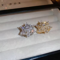 Adjustable Sparkling Flower Rotating Ring