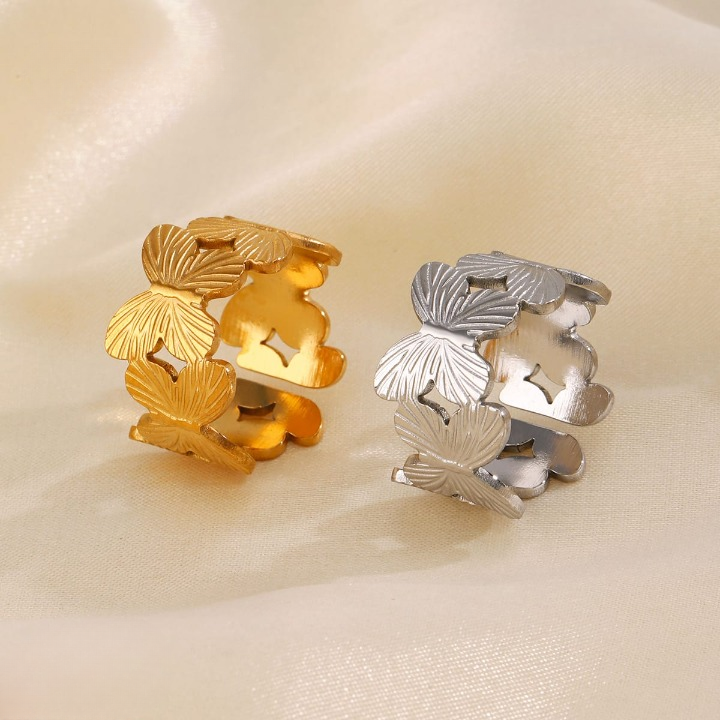 Adjustable Floral Alloy Hand Cuff