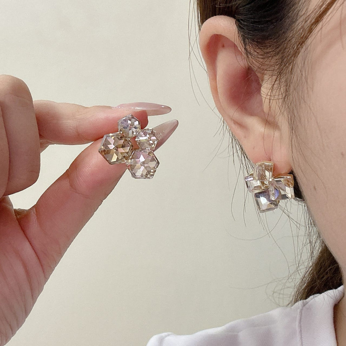 Crystal Sparkling Korean Stud Earrings