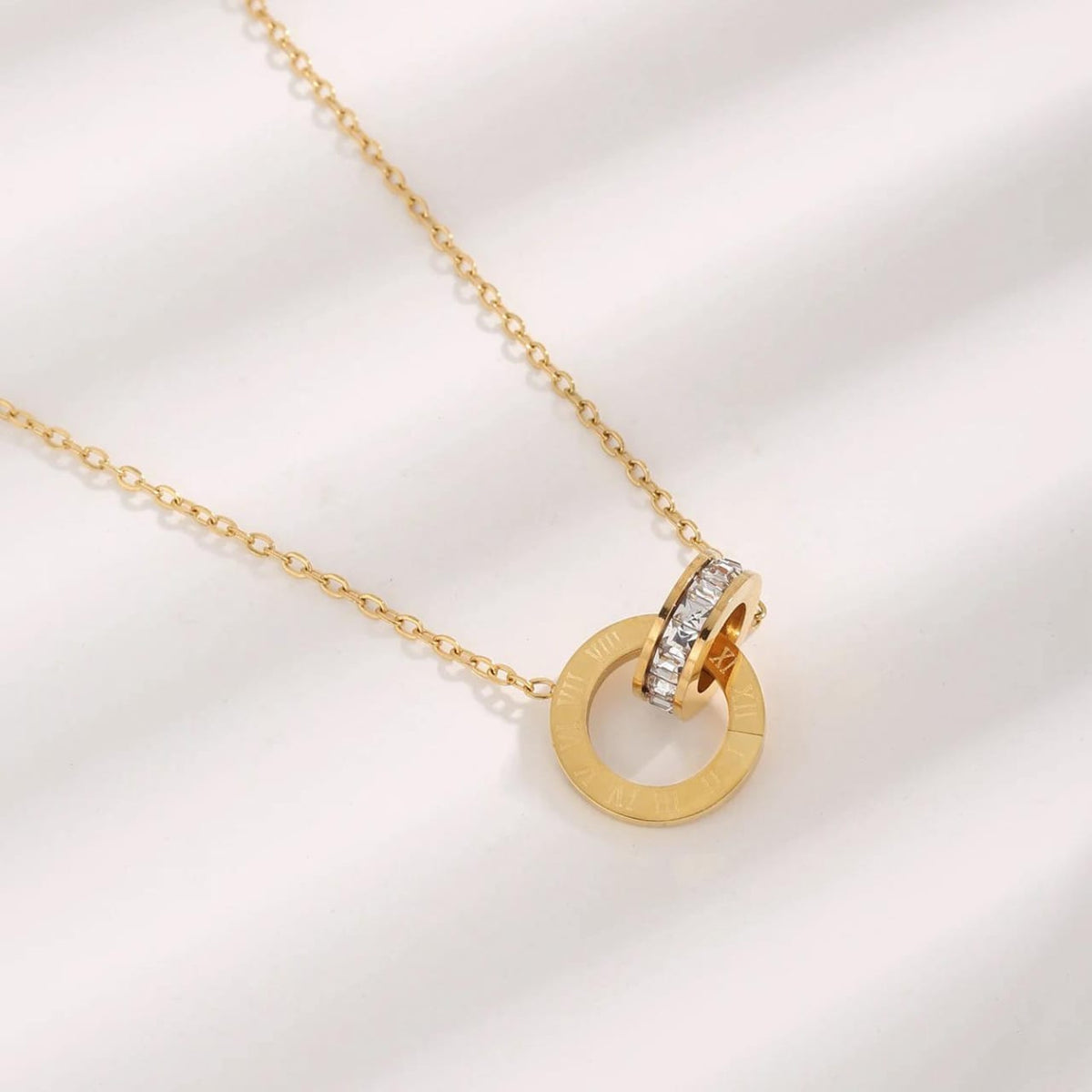 Roman Circle Charm Necklace