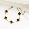 Elegant Stainless Steel Clover Bracelet