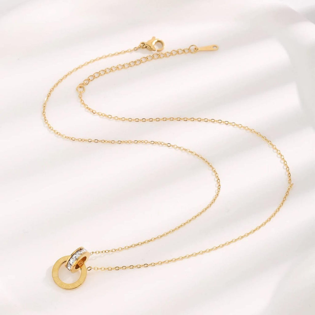 Roman Circle Charm Necklace