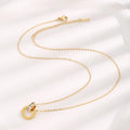 Roman Circle Charm Necklace
