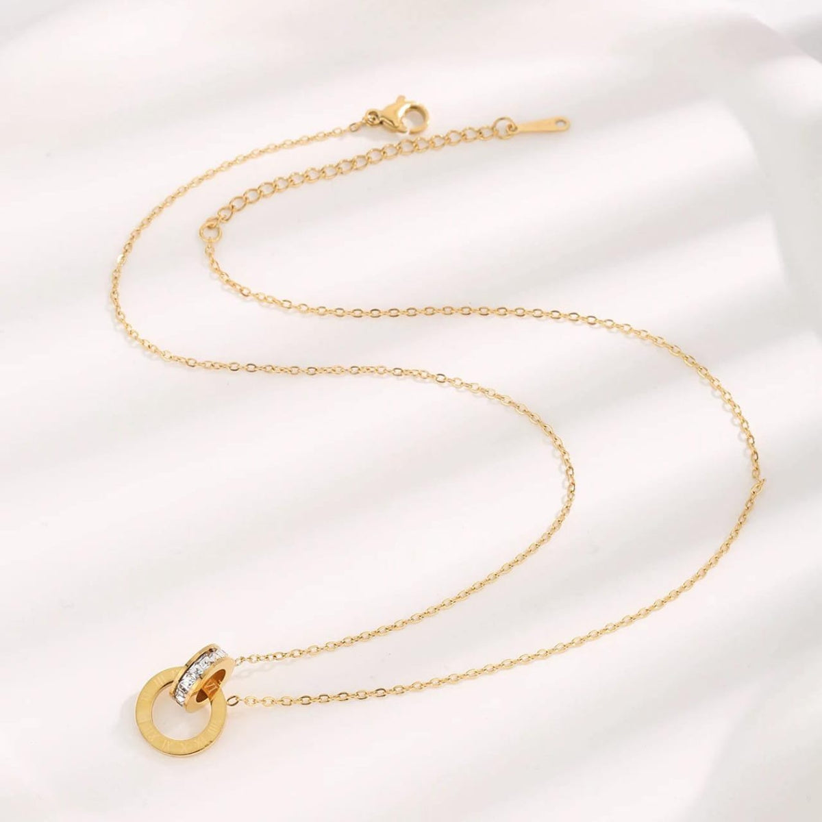 Roman Circle Charm Necklace