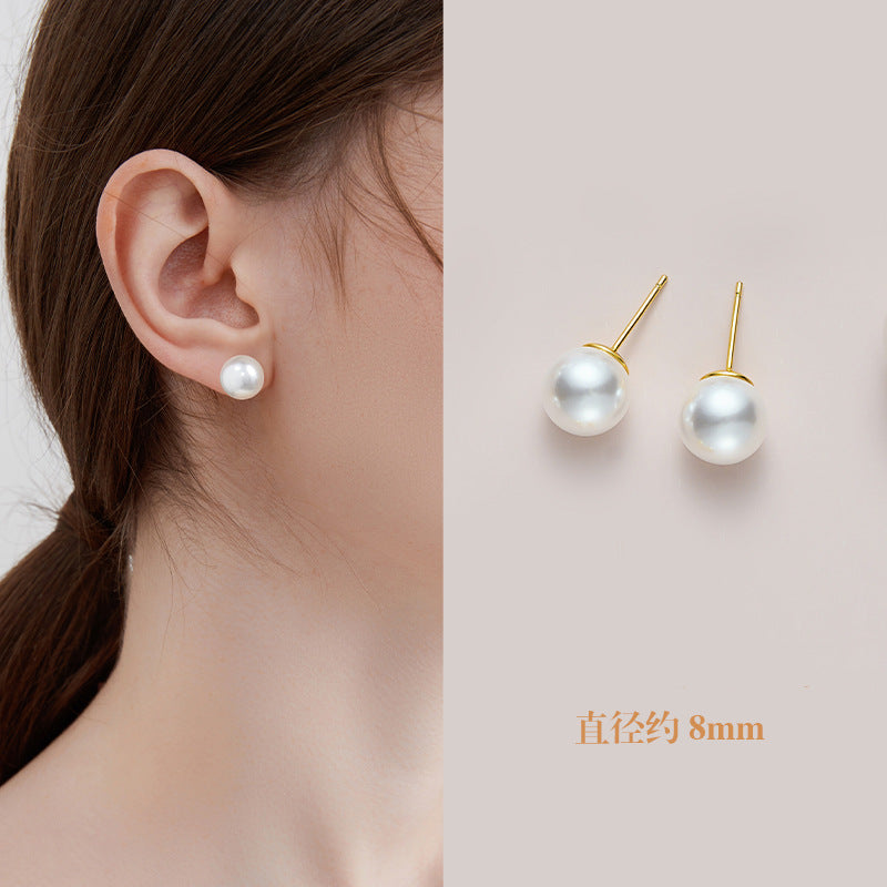 Timeless Simple 10mm Pearl Earrings