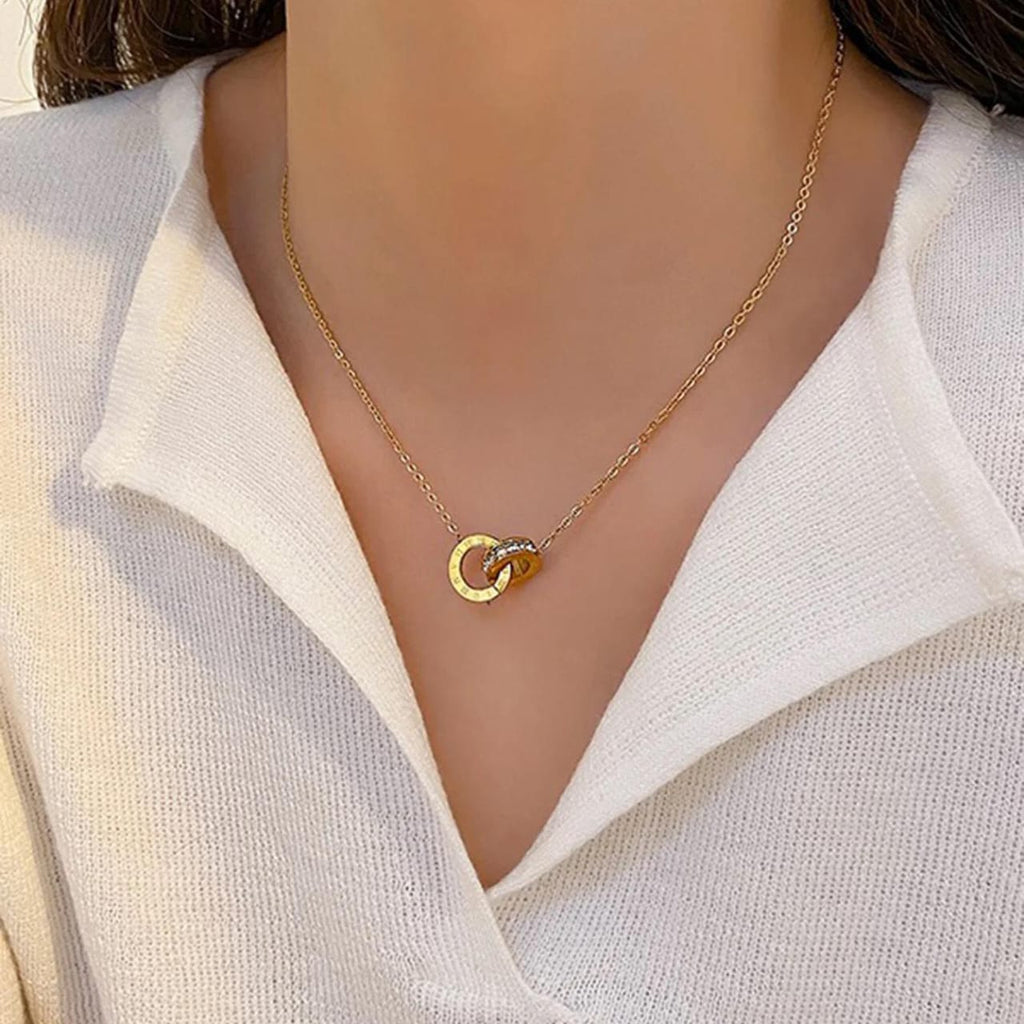 Roman Circle Charm Necklace