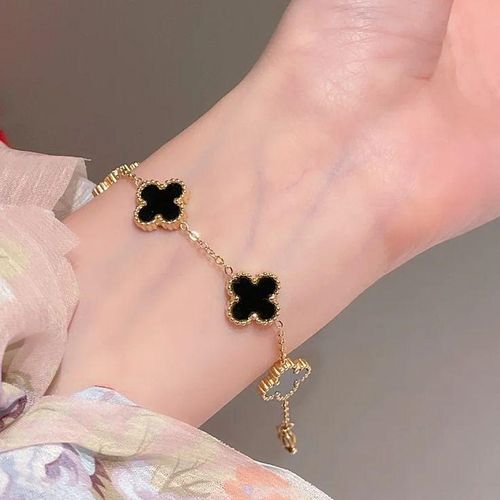 Elegant Stainless Steel Clover Bracelet