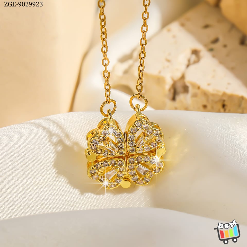 Magnetic Clover Pendant Necklace