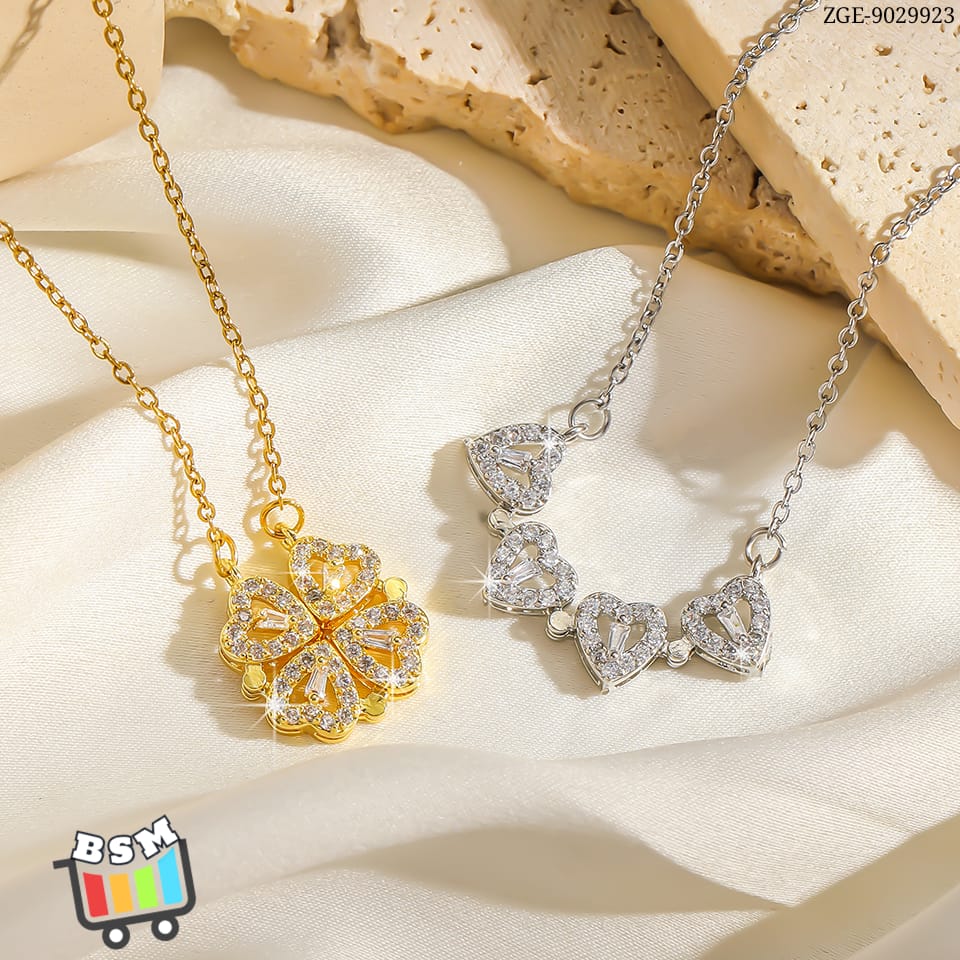Magnetic Clover Pendant Necklace