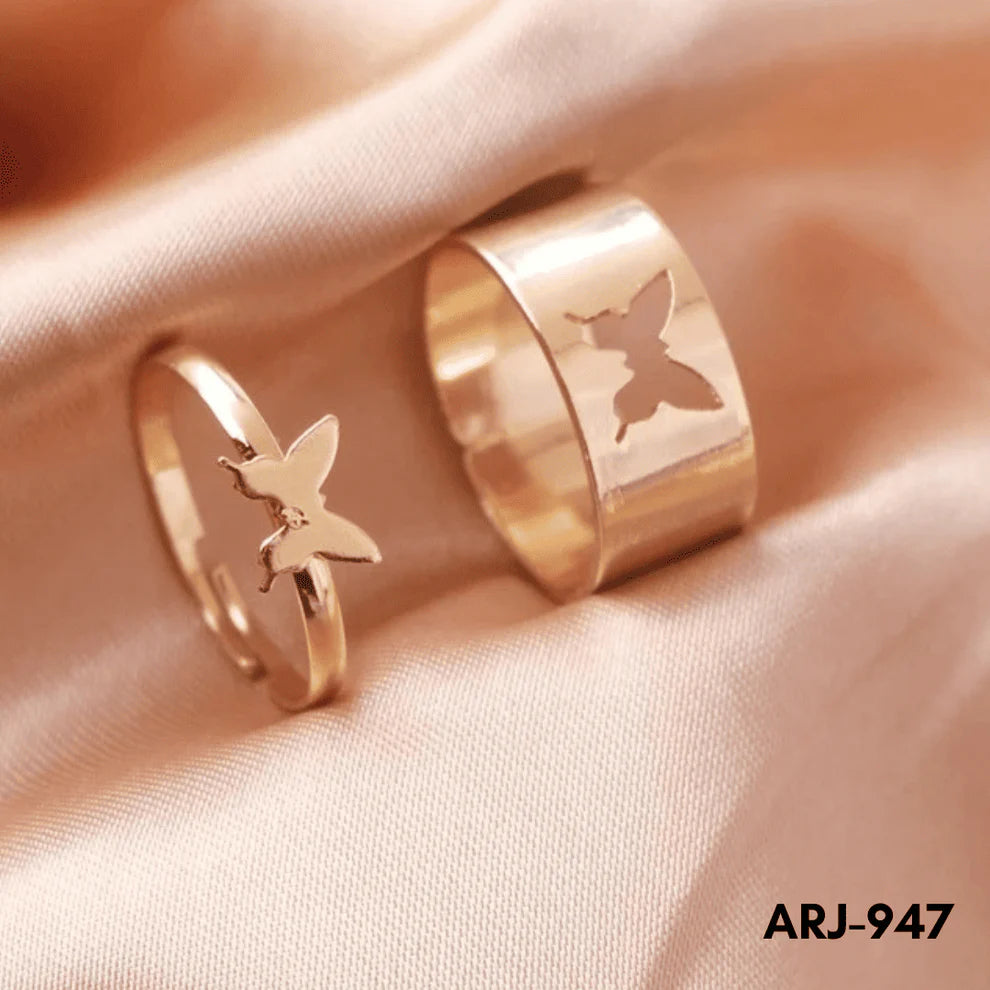 Butterfly Couple Promise Rings