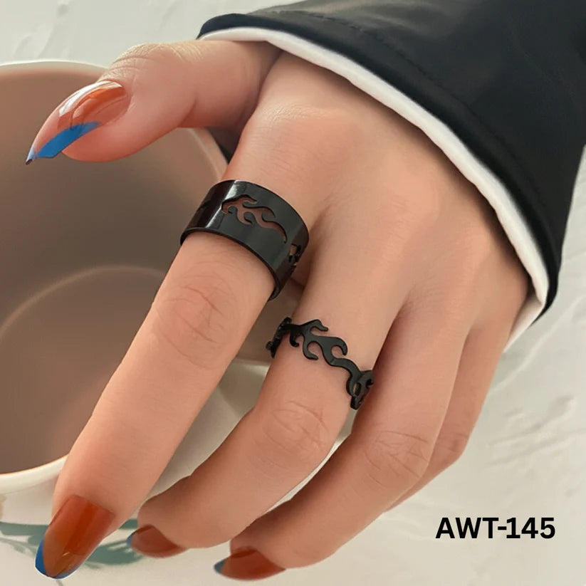 Adjustable Star Couple Rings
