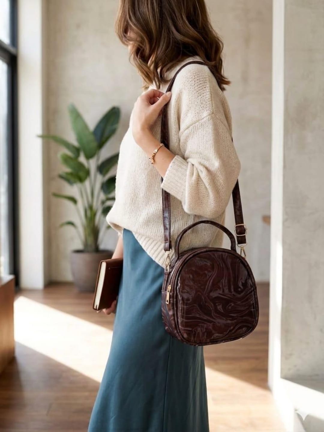 Marble Gloss Mini Crossbody