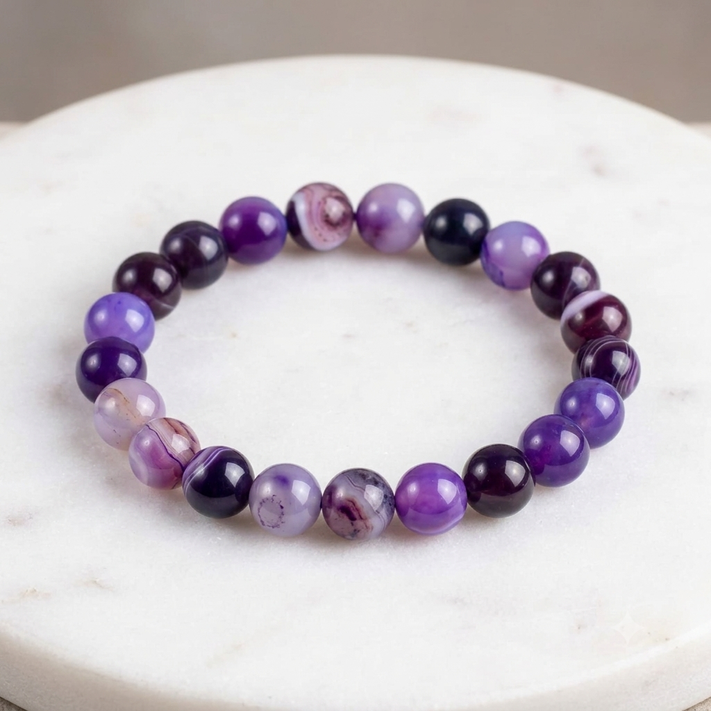 Natural Amethyst Crystal Bracelet
