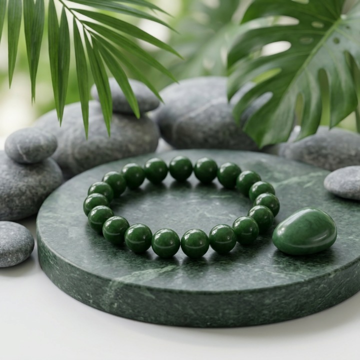 Green Aqeeq Stone Bracelet
