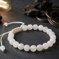 Milky White Aqeeq Bracelet
