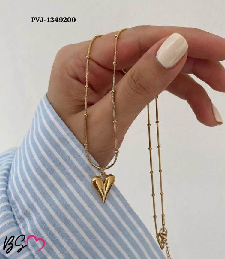 Ball Chain Heart Pendant