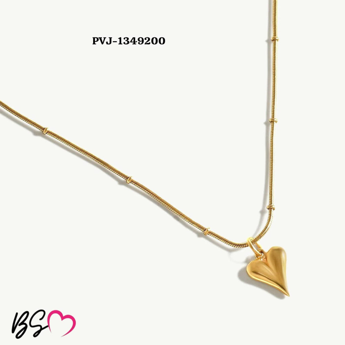 Ball Chain Heart Pendant