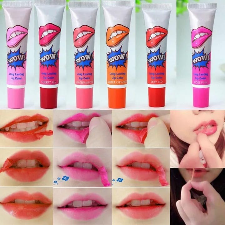 6Pcs Peel Off Lipstick