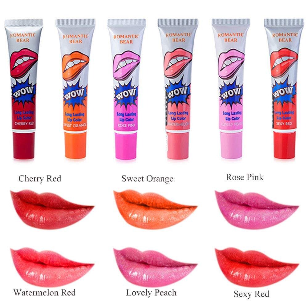 6Pcs Peel Off Lipstick
