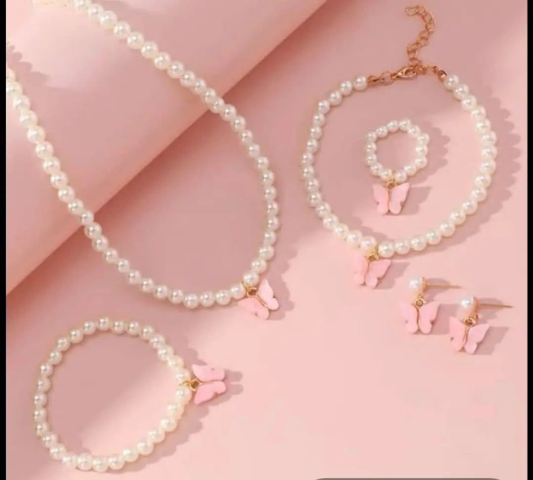Butterfly Pearl Jewelry Set