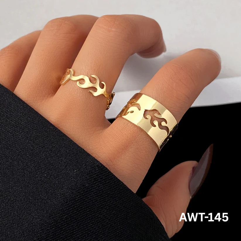 Adjustable Star Couple Rings