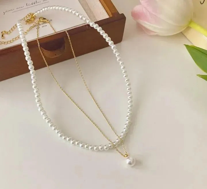 Double Layer Pearl Necklace