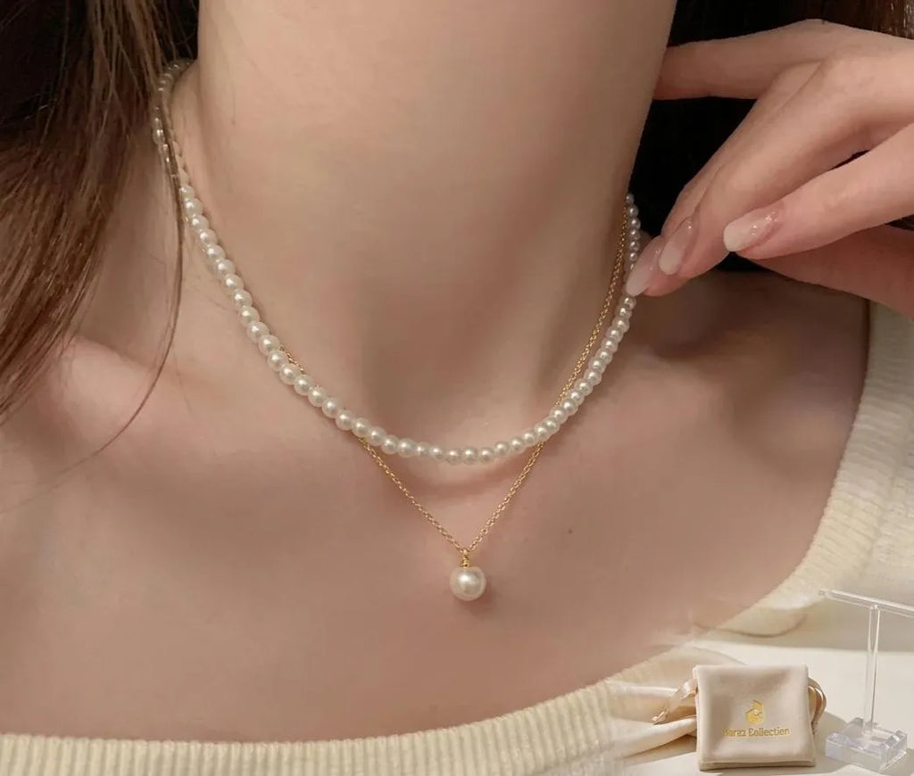 Double Layer Pearl Necklace