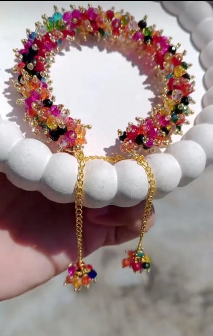 Multicolor Gajra Crystal Bead Bracelet