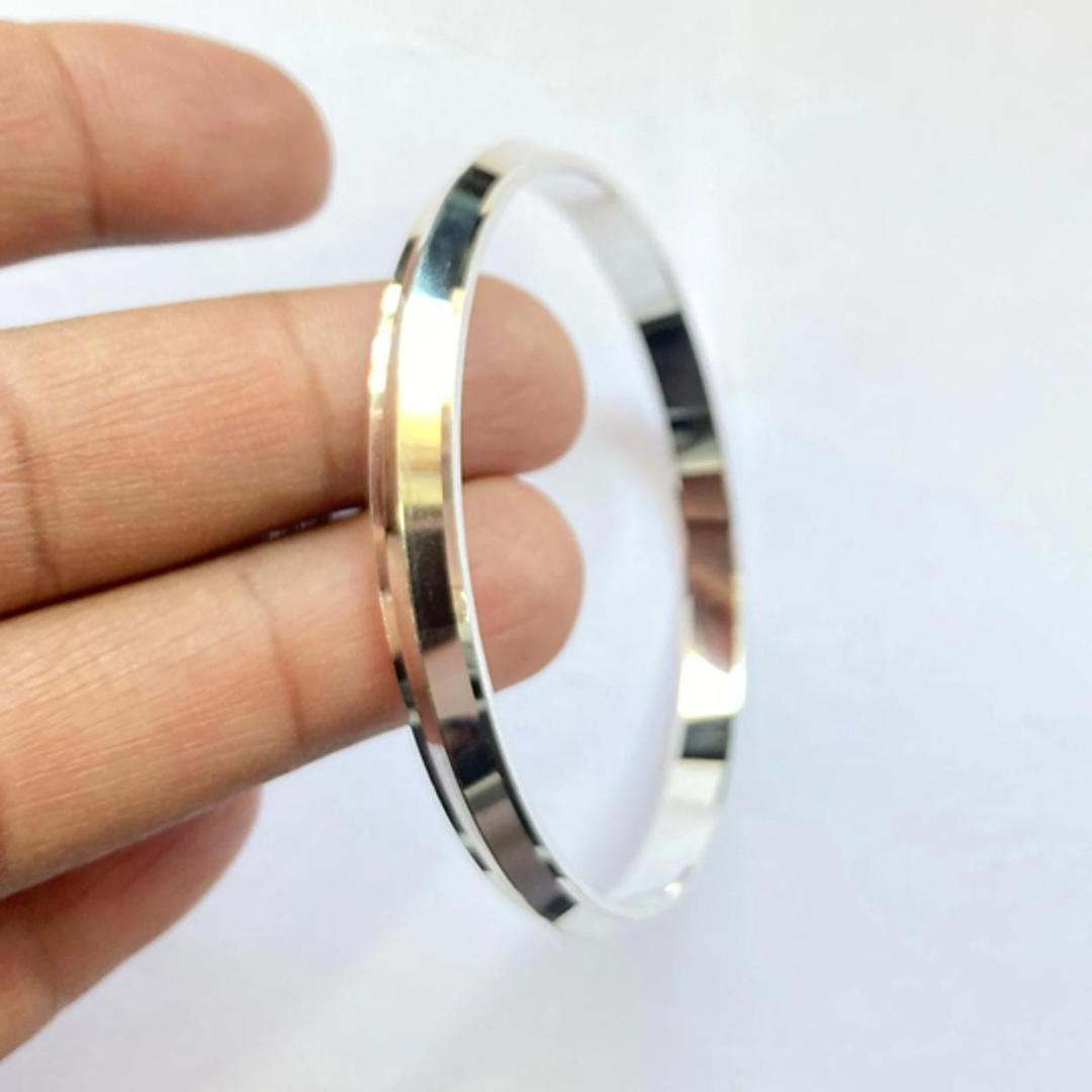 Men's Silver Stainless Steel Kara