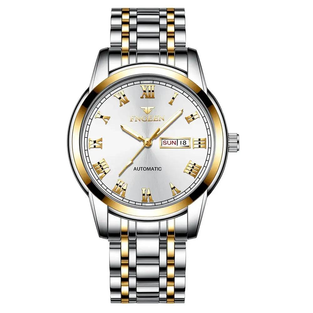 FNGEEN Luxury Stainless Steel Watch