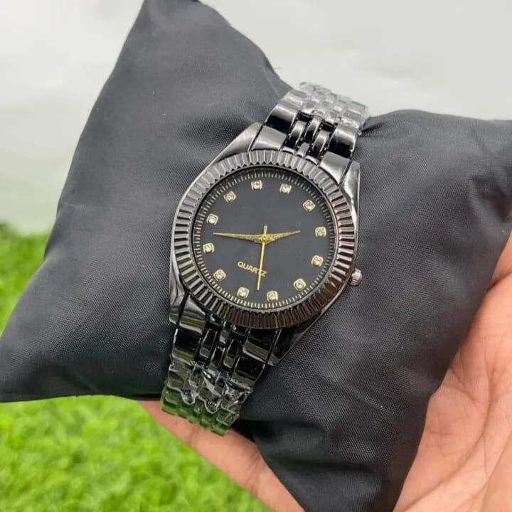 Black Gold Stainless Steel Watch