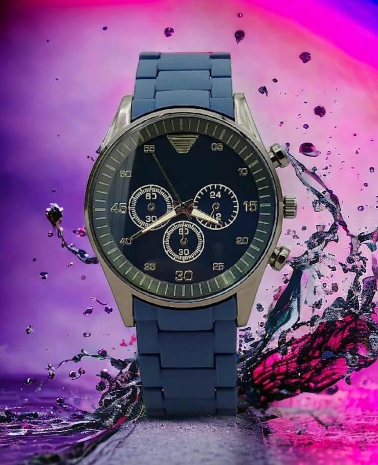 Premium Textured Strap Men's Watch