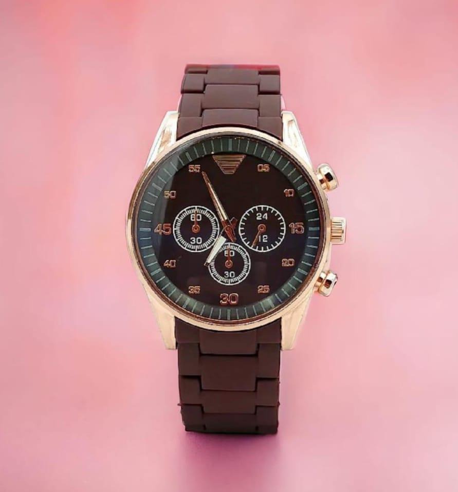 Premium Textured Strap Men's Watch