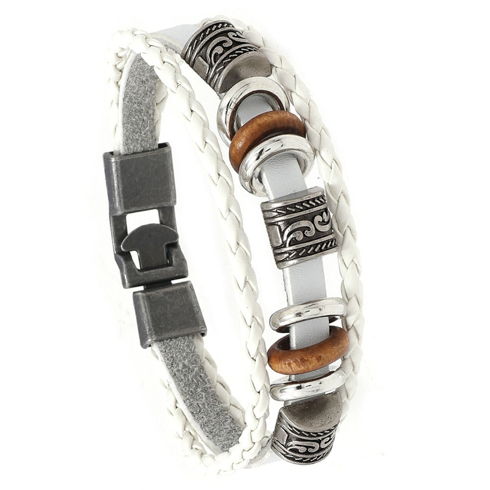 Dark Brown Leather Men's Bracelet