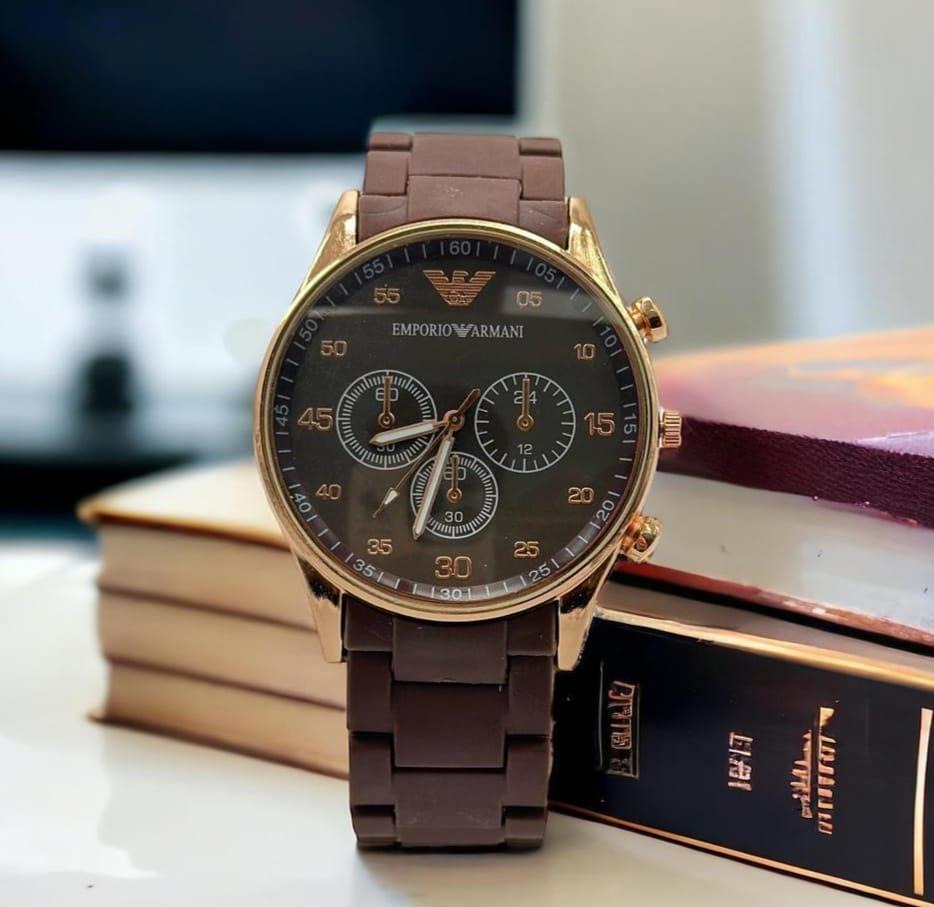 Premium Textured Strap Men's Watch