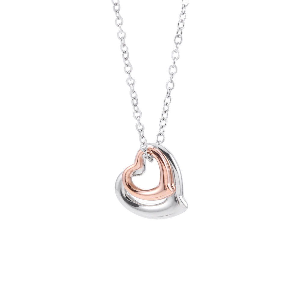 Silver Double Heart Necklace