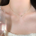 Double Layered Zircon Necklace