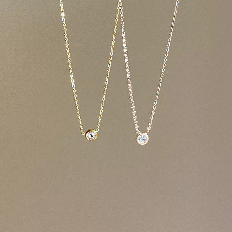 Double Layered Zircon Necklace