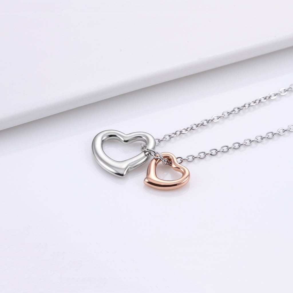 Silver Double Heart Necklace
